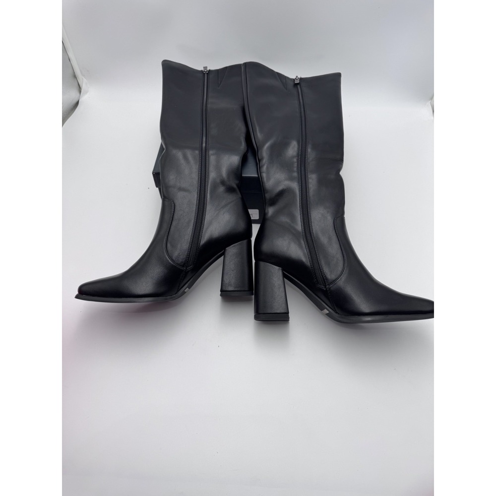 Modatope Knee High Boots Women Chunky Heel Square Boot S514